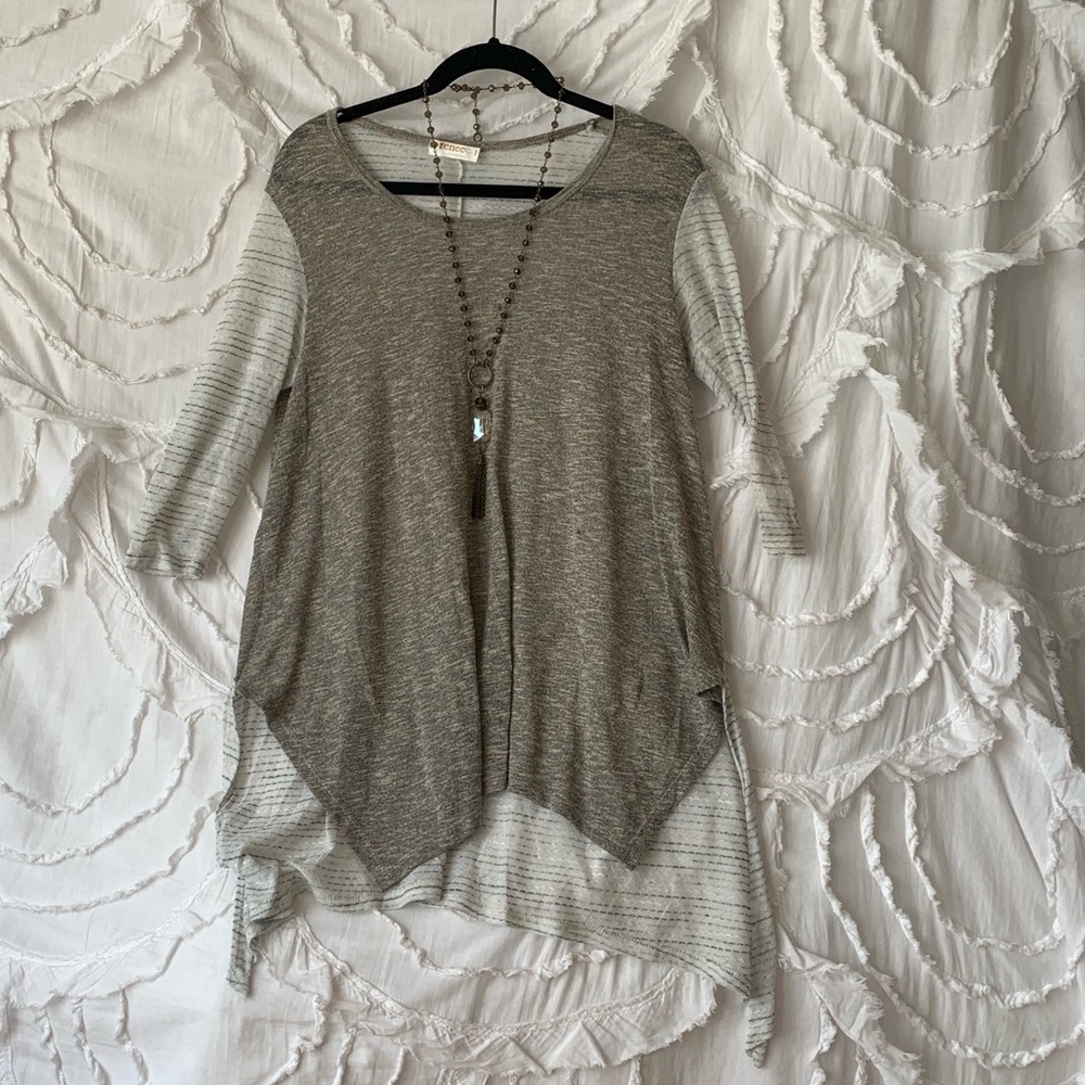 asymmetrical drape top!